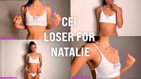 CEI Loser for Natalie KINKS: Cum Eating Instructions, Femdom POV, Loser Symbol