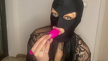 Black Lace Robe Masturbation – Intense Toy Play & Orgasm