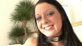 Slutty slave bitch DPed by big cock and dildo