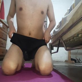 Boy lets her ass beg for cock