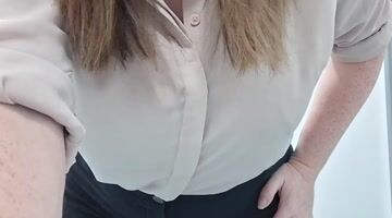Blouse tease....  #undomybuttons full tits out version on subscription  or ask in DM's