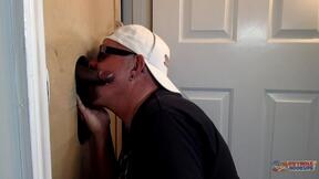 Chocolate Shaft Serviced At The Gloryhole