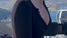 PAWG Gondola Blowjob Leads to Creampie by the Fireplace