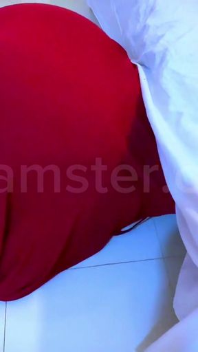 Egyptian Hot Stepmom Sweeping Stepson's Bed Room &amp; Unfortunately She Stuck Inside The Bed   Clip 1
