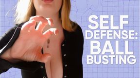 Self Defense Ball Busting - Darcy James - CBT, POV, Descriptive, Instructional, Femdom