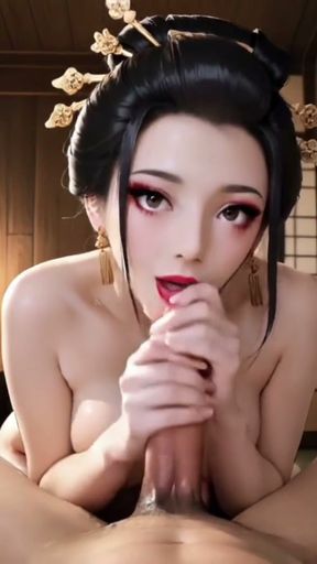 Hentai anime - A very rich blowjob of a busty woman   Clip 1