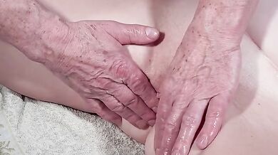 TWO ORGASMS from my Old Daddys's massage (part 1)