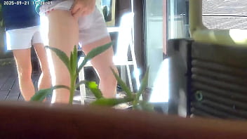 Redhead boy tries to pee in a bottle hiding from his friend. Caught, it ends up in watersports and a gay blowjob