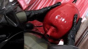 Heavy rubber slut loving plastic fetish too - Part 2 of 2