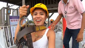 Ziplining and horny sex at home after