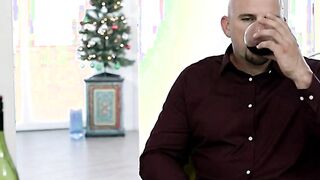 Busty Petite Teen Gets A Big Dick Facial For Christmas