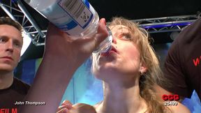 Ggg - Fishnet Blonde Spread Wide for Hard Pounding