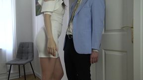 The new job with the dominant boss!