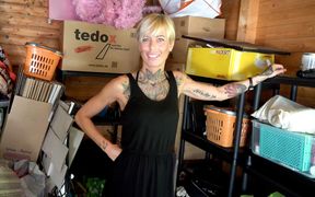 New MILF Neighbor Fucked in the Garden House Bare