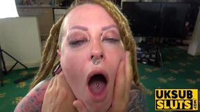 UKSubSluts com - Inked Bbw with big tits gets orally pleasured then fucked by dominant lover