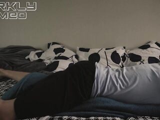 Morning routine. Daddy strips and greedily humping pillow moans loudly imagining your taut twat
