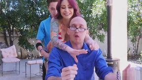 Monique Alexander and Adria Rae find BBQ Cock