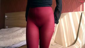 Sensual pantyhose fingering and Dildo orgasm (ASMR+FEET)