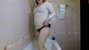 3 Enema Explotion in Diapers and Leggings!
