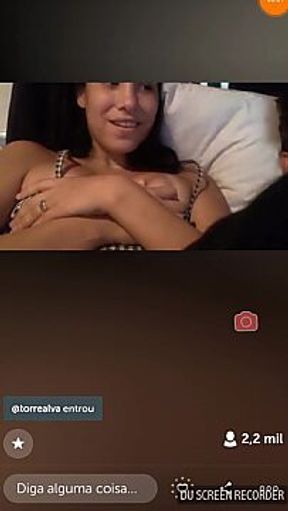 Periscope Slut Flashes Her Tits to Followers
