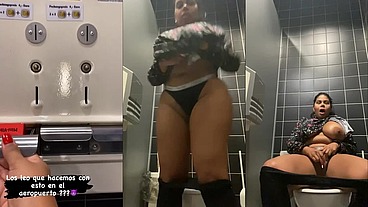 Me masturbo en el lavabo del aeropuerto