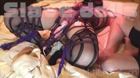 Slavedoll Training: Braided Shibari Bondage, Crazy with Whipping. (05-)