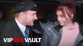 Czech Vanessa Shelby gets fucked hard by chauffeur &mdash;  cum on backseat in VIP sex vault