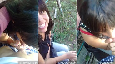 Entrevista en el bosque a Venezolana chupa pene