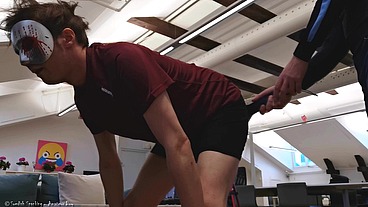 Amateurboy Gets An Ass Blistering Initiation Paddling