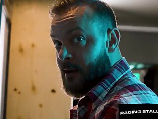 Raging Stallion’s Sir Peter Owns Arno Antino’s Juicy Cheeks in a Raw Truck Stop Fuckfest