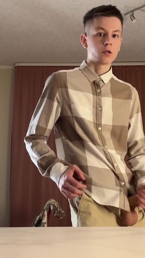 Great Cum on the Kitchen Table From Your Good Student!