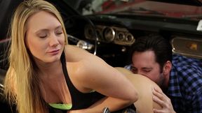 blonde teen aj applegate gets her pussy pounded in the garage