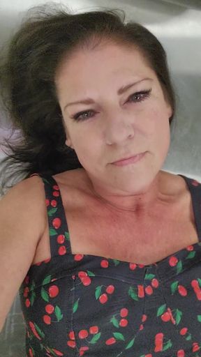 Halloween Party Favor MILF Masturbates on Buffet