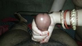 My Wife Doing Handjob Big Cumshot