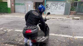 entregas proibidas: o motoqueiro sentou sem freio