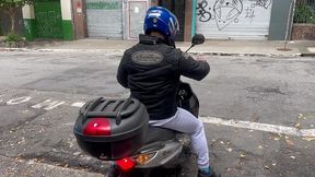 entregas proibidas: o motoqueiro sentou sem freio