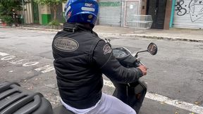 entregas proibidas: o motoqueiro sentou sem freio