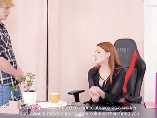 Employee's been called on the carpet to his HAWT BOSS and that guy banged HER BUTT ;)