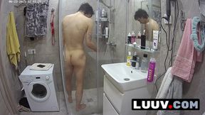 LUUV. Lucien, rushing for a date, takes a shower. Reality show cameras capture his real life