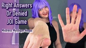 Right Answers Or Denied JOI Game - Trivia questions orgasm control - Female Domination Jerk Off Instructions Humiliation with Femdom Mistress Mystique - WMV