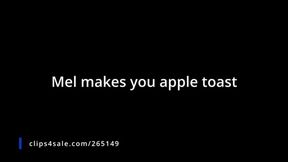 Mel makes U apple toast - Camera 1