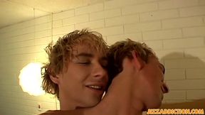 Blond twinks Casey Wood and Hoyt Jaeger are horny for anal