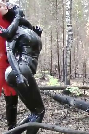 Femdom Latex Rubber Facesitting and Humiliation. Arya Grander.