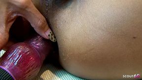 Latina Skinny Ladyboy Shasha Masturbates Asshole with Toy