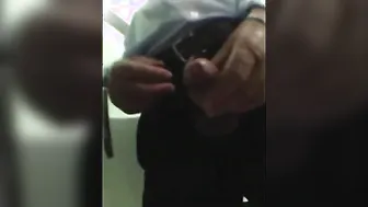 Older Daddy Has Fun with Twink in Public Toilet