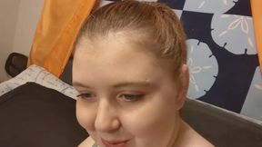Custom cum in her mouth for me