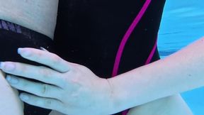 Arena speedo and swimsuit underwater teasing and cum