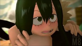MHA Tsuyu fucks Bakugou in her dorm GreatM8
