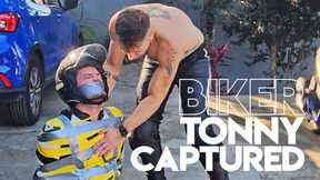 Biker Tonny Captured - Part 1 (1080p) Gay Bondage - Gay Domination - Tape Bondage - Biker Gear - Leather - BDSM