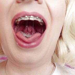 Latex Medical Gloves and Eating Ice Cream (Food Fetish) with Braces (Arya Grander)